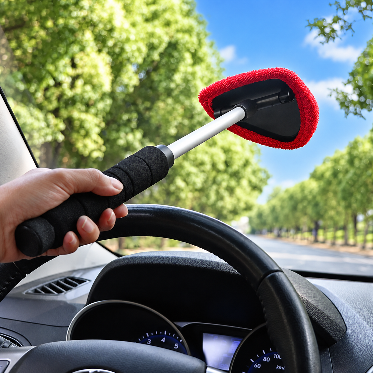 GLASSY ClearVue — Brosse télescopique pour le nettoyage du pare-brise