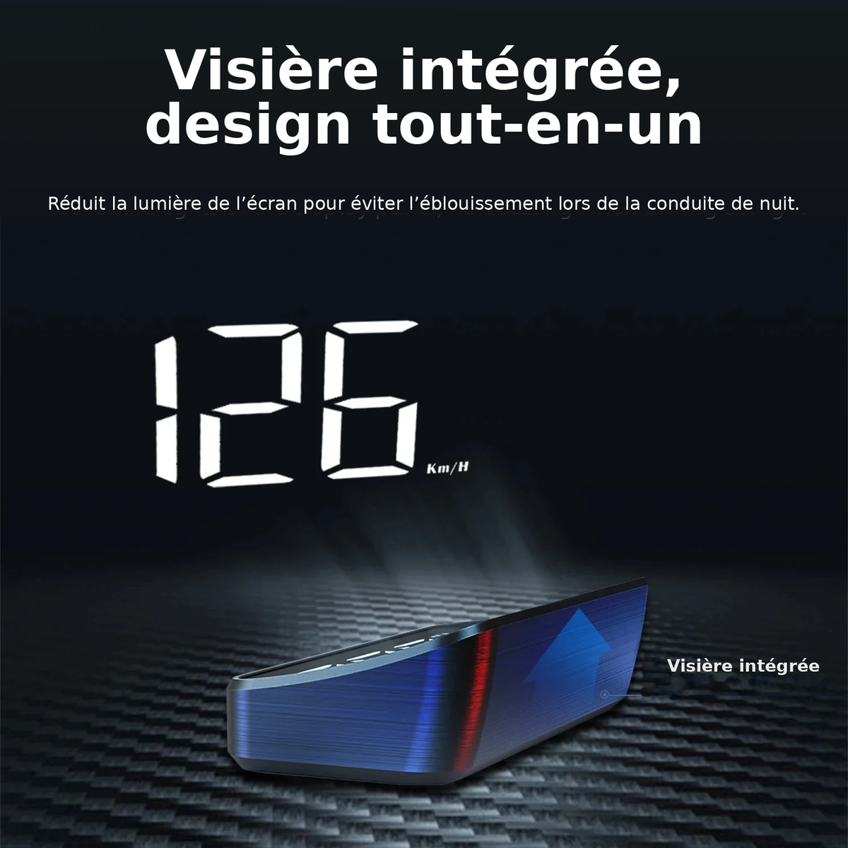 GLASSY Vision HUD – Affichage tête haute GPS pour voiture
