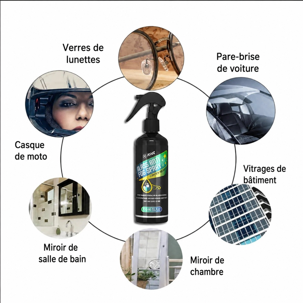 Spray anti-buée pour pare-brise intérieur